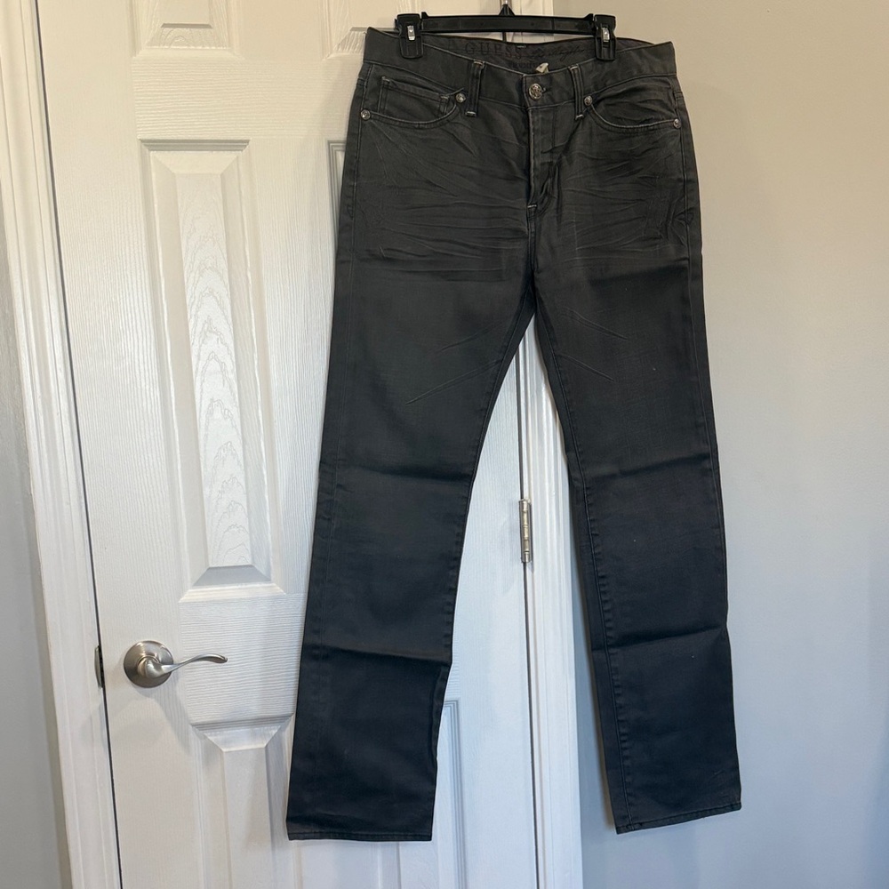 Guess Men's Dark Gray Slim Straight Jeans